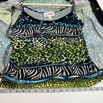 Joseph Ribkoff  Twin Set Full Zip Jacket Camisole Tank Top SZ 12 Black Green Blue Photo 7
