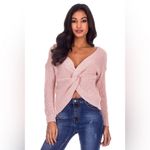 Love Tree  Color Block Cozy V-Neck Criss Cross Sweater Photo 5