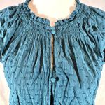 Loft teal green Swiss dot romper with pockets size large Photo 3