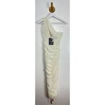 House Of CB  Valentina Asymmetric Cutout One-Shoulder Midi Dress in Ivory XS NWT Photo 5