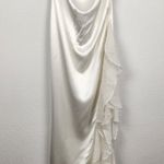 Retrofête Retrofete Lorelai White Dress Strapless Asymmetric with Side Slit Size XS/S Photo 2