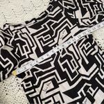 H&M Richard Allan x Calf Length Circle Skirt Midi Dress Black/Beige (Size 4) Photo 5