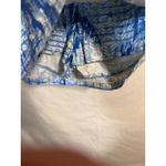 Sara Studio Petite Palm Print Skirt Stretch Casual Blue Yellow Size PL Photo 1