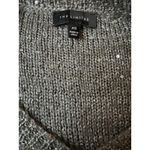 The Limited  Women's Sweater Size XS Gray Silver Sequins Holiday Party Photo 4