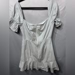 Stylestalker  Kelly Mini Dress Blue and White Cotton Puff Sleeves Medium Photo 13