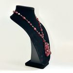 Vintage 80’s Goth Ruby Cluster Necklace Red Photo 1