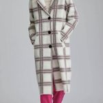 Anthropologie NVLT Plaid Teddy Coatigan Longline Pea Coat Jacket Size XL Photo 4