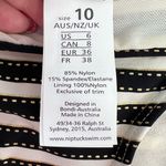 Nip Tuck Swim Womens Size 6 Bikini Swimwear Bottoms Black White Stripe NWT Photo 7