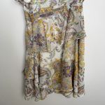 LINI Naomi Ruffled Vneck Mini Dress Womens Large Floral White Photo 6