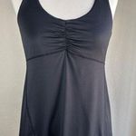 Gap Fit Ruched Tank Top Black Hiking Workout Sports Bra Racerback Drawstring Sz S Photo 0