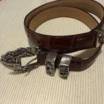Brighton Vintage Noah’s Ark Brown Silver Belt with Ornate Buckle Photo 0