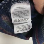 Eddie Bauer Pullover 3/4 Zip Woman 2XL Navy Blue Geo Print Stripe Sweater Fleece Photo 5