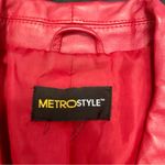 MetroStyle Vintage Bright Red Leather Jacket Steampunk Sergeant Pepper Prince M Photo 11
