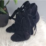 Nine West INESELLA Black Peep Toe Tie Up Pumps Size 6M Photo 2