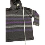 Lemlem 100% merino wool womens large lilac hooded poncho shirt NEW Photo 5