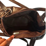 Giani Bernini Giani‎ Bernini Women Brown Leather Baguette Shoulder Bag Y2K 00s Casual Feminine Photo 5
