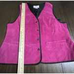 Diane Von Furstenberg  The Color Authority Pig Skin Pink Vest Artsy Indie Sz 1X Photo 3