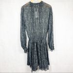 ANINE BING Elliana Asymmetrical Zebra Print 100% silk mini dress Photo 1