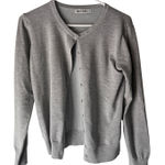 Grace Karin  Womens Cardigan Sweater Gray V Neck Button Front Knit Preppy Medium Photo 0