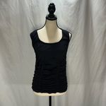 LAST TANG0 Black L/XL Sleeveless Scoop Neck Ruched Tank Top Size L Photo 3