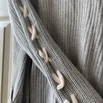 Jennifer Lopez Light Gray Lace-Up Cardigan Photo 5