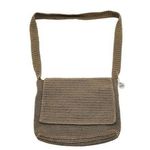 The Sak Crochet Purse Crossbody Shoulder Large Bag Beige Brown HandBag 10" X 13" Photo 0