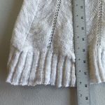 Knitted & Knotted Womens S Linen Blend Top Open Knit Tie Back Longline White Photo 6