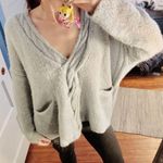 BCBGMAXAZRIA BCBG blue wool v neck oversized sweater Photo 1