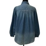 American Eagle  Outfitters Denim Puff Sleeve Button Down Blue Top(Size Medium) Photo 1