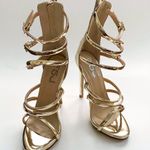 size 4 FSJ Women Sexy Strappy Gladiator Wedding Sandals High Heel Stiletto Shoes for Summer Gold Photo 0