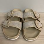 Time and Tru womens khakii slip on dress footed buckled slides size 9 Photo 1