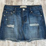 Altar'd State Altar’d State Distressed Button Fly Raw Hem Denim Jean Mini Skirt Size XS Photo 0