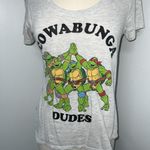 Mighty fine Teenage Mutant Ninja Turtles Women T-shirt SZ M Gray Cowabunga Dudes Photo 1