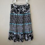 Notations Y2K Tiered Skirt Dark Floral Patchwork XL Ribbon Whimsigoth Goth Mixed Pattern Photo 7