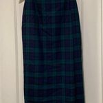 Vintage Austin Reed Wool Front Placket Preppy Conservative Maxi Skirt Size 6 Blue Photo 0