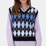 Adika Blue Sweater Vest Photo 0