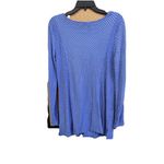 Habitat  Womens Top Blouse Blue Textured Artsy‎ Small Patchwork Pockets Photo 6