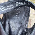 Born Black Leather Perforated Open Toe Sling Back Mule 7.5 Black Photo 5