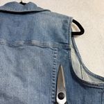 J Jill M Denim Vest Stretch Blue Jean Sleeveless Western Normcore Capsule Crop Size M Photo 9