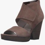 Eileen Fisher CLIP-NU Timbled Nubuck Open Toe Dress Sandal, Sz 9 Photo 0