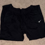 Nike Black Sweatpants with White Swoosh Photo 0