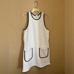 Anthropologie Maeve Patch Pocket Mini Dress M Ivory Black Cotton Stretch NWOT Size M Photo 2