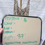 Saks 5th Avenue Saks Fifth Avenue Leopard Print Linen Tiered mini Dress size Large NWOT Photo 1