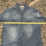 Vanilla Star Jeans Vanilla Star Womens Pearl Snap Western Shirt Large Blue Light Denim Jean Pockets Photo 7