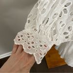 Free People One Dress Bella Note Eyelet Flower Babydoll Whimsical Boho White Photo 6