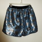 Sister Jane Sequin Storm Cloud Shorts Elastic Waist Pockets Sz Small NEW Blue Photo 3