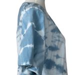 Z Supply Women's Blue White Tie Dye Short Sleeve Sweatshirt Top Size XL Photo 6