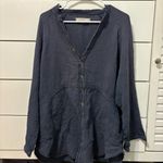 Free People  Daydream button down blue / grey Photo 1