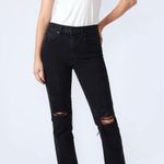 Slvrlake Virginia Slim Jeans Shadow Ridge Deconstructed Straight Leg Black 29 Photo 1