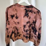 BDG  Black and Brown Tie Dye Cropped Sweatshirt Relaxed Fit Size Medium Photo 1